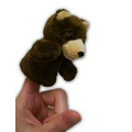 Custom Plush Brown Bear Finger Puppet